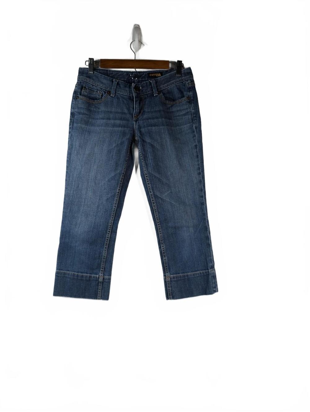 Express Y2K Mid-Rise Capri Jeans Size 4